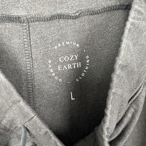 Cozy Earth Men’s Large Ultra Soft Bamboo Charcoal Gray Jogger Pants Cozy Comfort - Picture 8 of 10